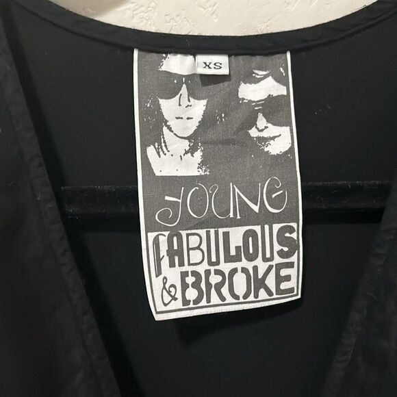 YOUNG FABULOUS & BROKE Classic Black Romper, Size XS - Picture 8 of 10